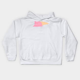 melty ice cream pig Kids Hoodie